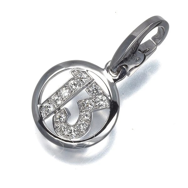 CARTIER PENDANT DIAMOND 18K 750 WHITE GOLD: Cartier Pendant Diamond 18K 750 White Gold Brand: Cartier Type/Style: Pendant Material: 18K /750 White Gold, Main Stone Natural Color: White Gold Size: Design Size: Diameter Approximately 13.3mm