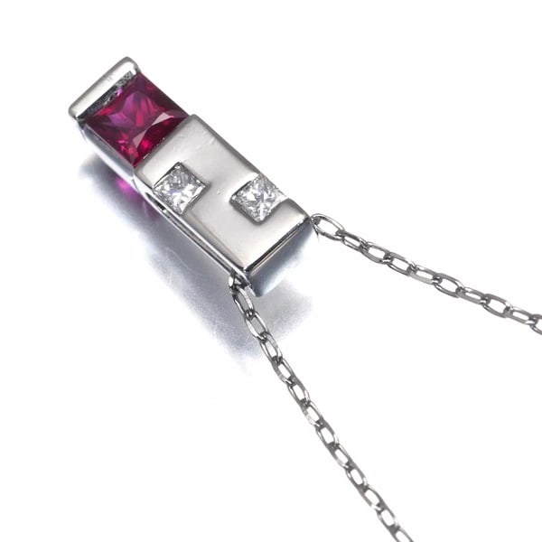 RUBY NECKLACE 900 850 PLATINUM - 2