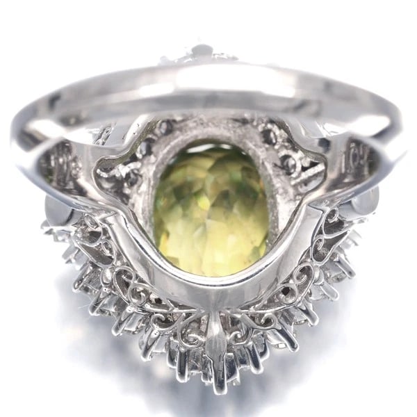 SPHENE RING 900 PLATINUM - 4