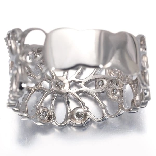 DIAMOND RING 900 PLATINUM - 4