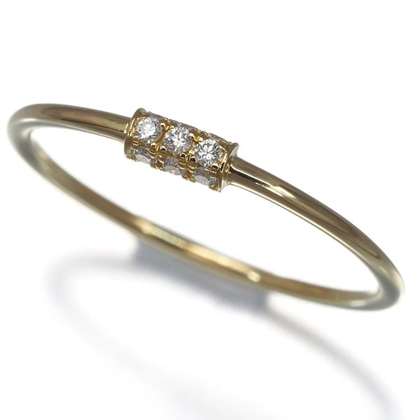 AHKAH RING DIAMOND 18K 750 YELLOW GOLD: AHKAH Ring Diamond 18K 750 Yellow Gold Brand: AHKAH Type/Style: Ring Material: 18K/ 750 Yellow Gold, Main Stone Natural Color: Yellow Gold Size: US5.75-6 Accessories: None Accessories Notice: When
