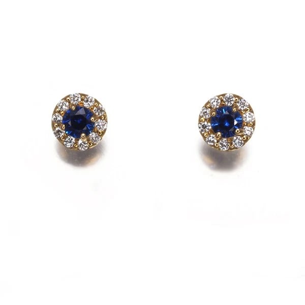 VENDOME EARRINGS SAPPHIRE 18K 750 YELLOW GOLD: VENDOME Earrings Sapphire 18K 750 Yellow Gold Brand: VENDOME Type/Style: Earring Material: 18K /750 Yellow Gold, Main Stone Natural Color: Yellow Gold Size: Design Size: Diameter Approximately 4.6mm