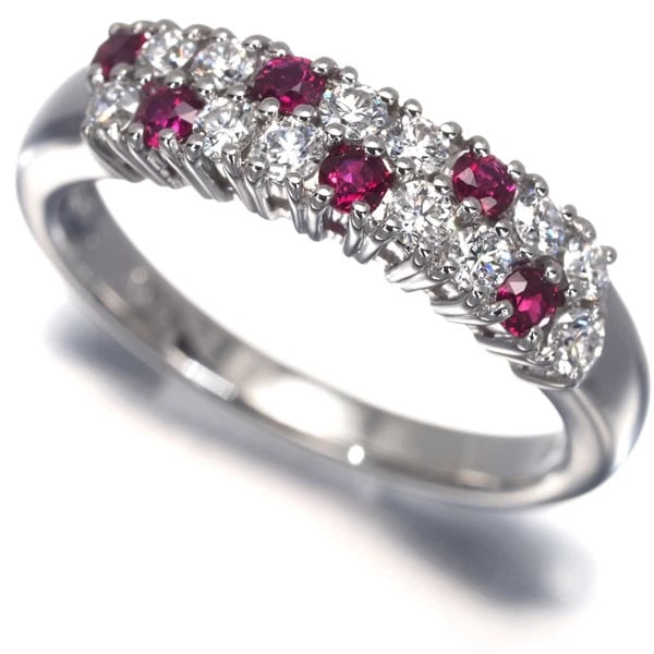 MIKIMOTO RING RUBY 950 PLATINUM: Mikimoto Ring Ruby 950 Platinum Brand: MIKIMOTO Type/Style: Ring Material: 950/ Platinum, Main Stone Natural Color: Silver Size: US6.5-6.75 Accessories: None Accessories Notice: When purch