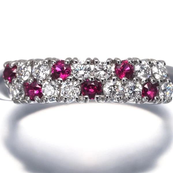 MIKIMOTO RING RUBY 950 PLATINUM - 2