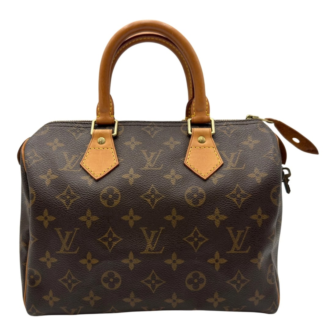 LOUIS VUITTON SPEEDY BOSTON BAG: LOUIS VUITTON Speedy Boston bag Brand: LOUIS VUITTON Type/Style: Boston bag Material: monogram/leather Color: Brown Size: W9.8 x H7.1x D5.5inch Accessories: None Accessories Notice: When p