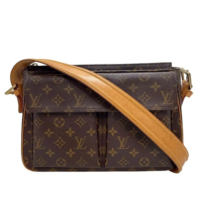 LOUIS VUITTON VIVASITE SHOULDER BAG: LOUIS VUITTON Vivasite Shoulder Bag Brand: LOUIS VUITTON Type/Style: Shoulder Bag Material: Monogram Color: Brown Gold Hardware Size: W12.6 x H7.9x D3.9inch Shoulder:25.6inch Accessories: None