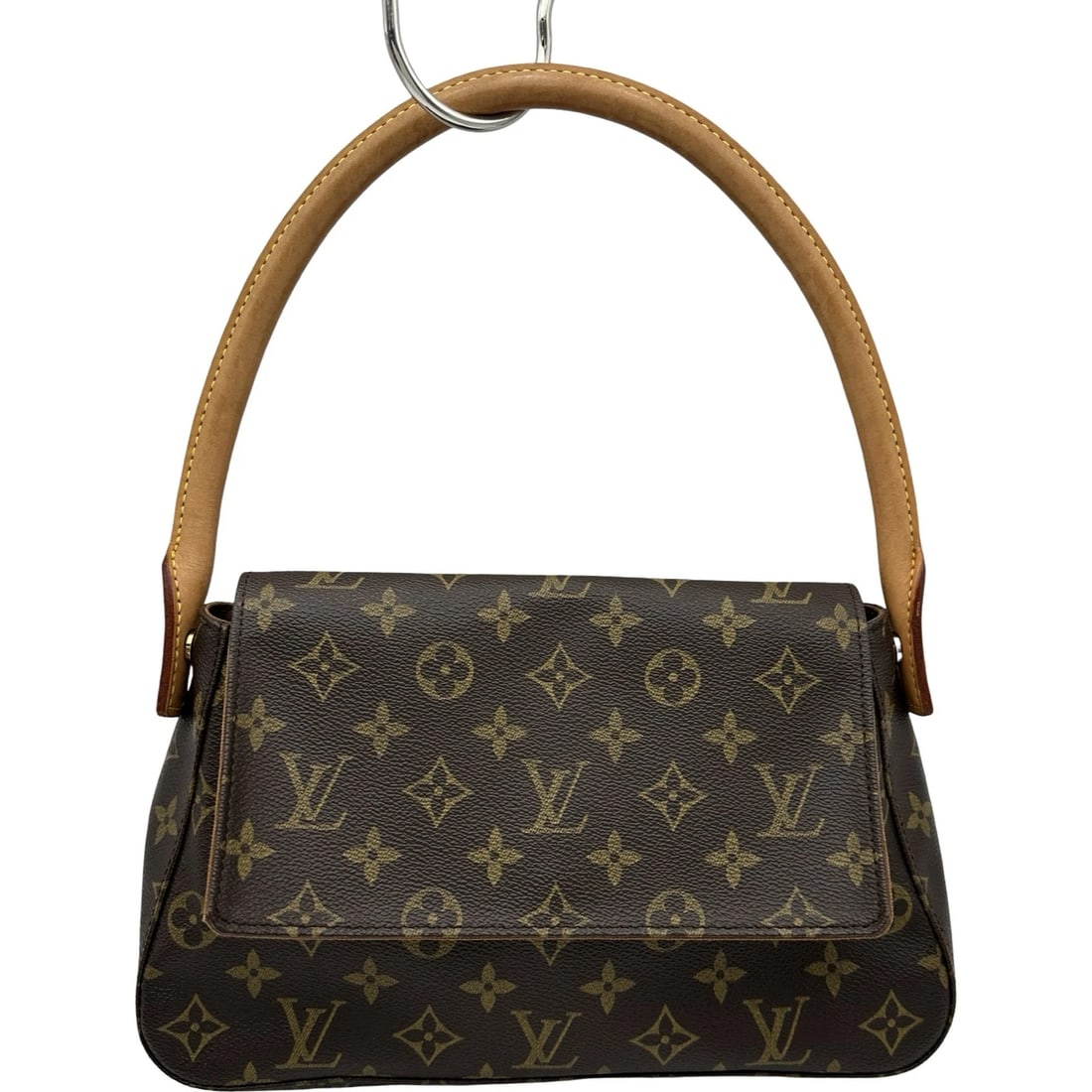 LOUIS VUITTON MINI LOOPING SHOULDER BAG: LOUIS VUITTON Mini looping Shoulder Bag Brand: LOUIS VUITTON Type/Style: Shoulder Bag Material: Monogram canvas Color: Brown Size: W10.8 x H7.1x D3.5inch Accessories: None Accessories Notice: When