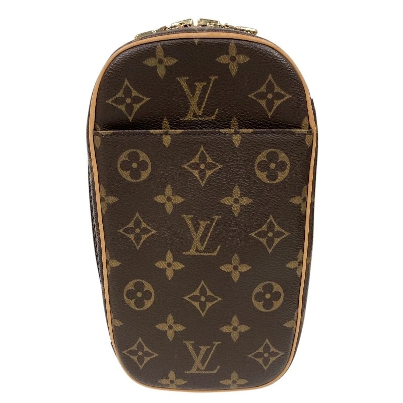 LOUIS VUITTON POCHETTE GANGE SHOULDER BAG: LOUIS VUITTON Pochette Gange Shoulder Bag Brand: LOUIS VUITTON Type/Style: Shoulder Bag Material: Monogram Color: Brown Size: W4.7 x H8.9x D1.8inch Shoulder:43.3inch Accessories: None Acce