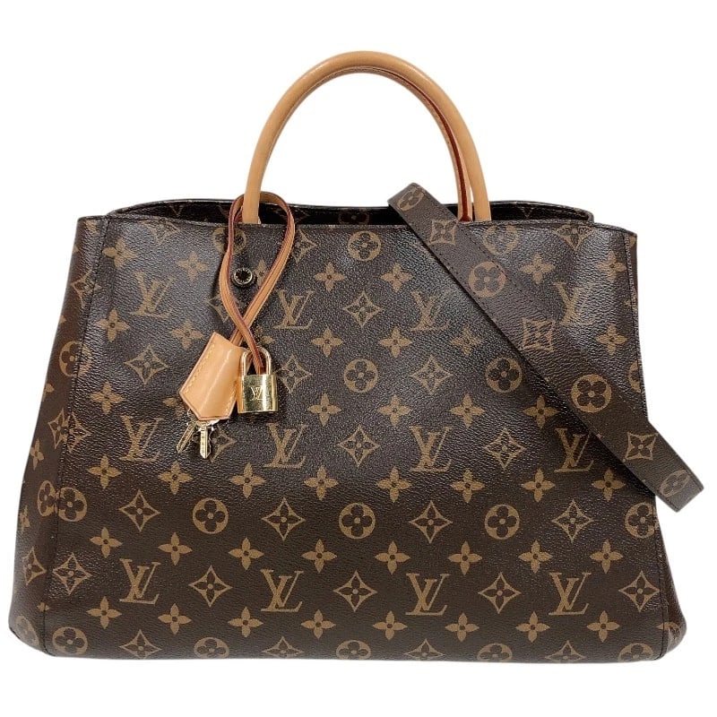 LOUIS VUITTON MONTAIGNE SHOULDER BAG: LOUIS VUITTON Montaigne Shoulder Bag Brand: LOUIS VUITTON Type/Style: Shoulder Bag Material: Monogram Color: Brown Size: W15.7 x H10.2x D6.3inch Shoulder:28.9inch Accessories: None Accessories