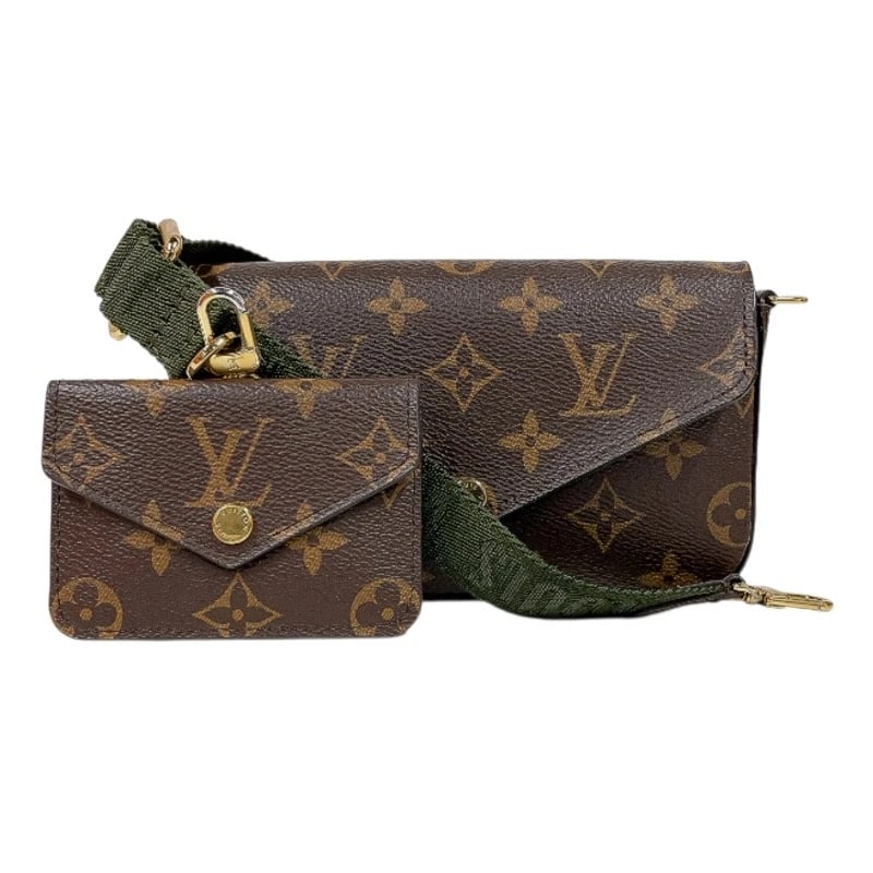LOUIS VUITTON MULTI POCHETTE FELICIE SHOULDER BAG: LOUIS VUITTON Multi Pochette Felicie Shoulder Bag Brand: LOUIS VUITTON Type/Style: Shoulder Bag Material: Monogram Color: Brown Size: W6.7 x H3.9x D1.4inch Shoulder:28.5inch Accessories: None