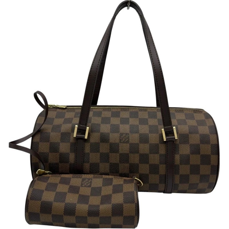 LOUIS VUITTON PAPILLON SHOULDER BAG: LOUIS VUITTON Papillon Shoulder Bag Brand: LOUIS VUITTON Type/Style: Shoulder Bag Material: Damier Color: Brown Size: W11.6 x H5.7x D5.7inch Accessories: None Accessories Notice: When purchasing