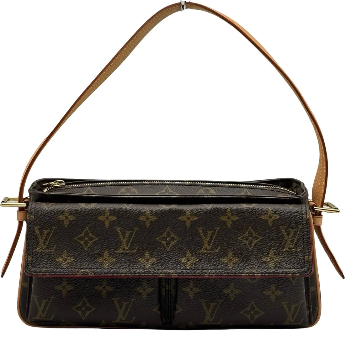LOUIS VUITTON VIVACITE SHOULDER BAG: LOUIS VUITTON Vivacite Shoulder Bag Brand: LOUIS VUITTON Type/Style: Shoulder Bag Material: Monogram canvas Color: Brown Size: W11.8 x H5.1x D3.3inch Shoulder:26.4inch Accessories: None Accessories