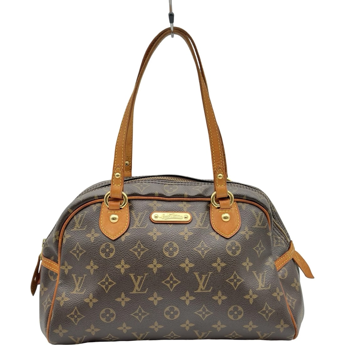 LOUIS VUITTON MONTORGUEIL PM TOTE BAG: LOUIS VUITTON Montorgueil PM Tote Bag Brand: LOUIS VUITTON Type/Style: Tote Bag Material: Monogram canvas Color: Brown Size: W12.6 x H7.9x D5.9inch Accessories: None Accessories Notice: Wh