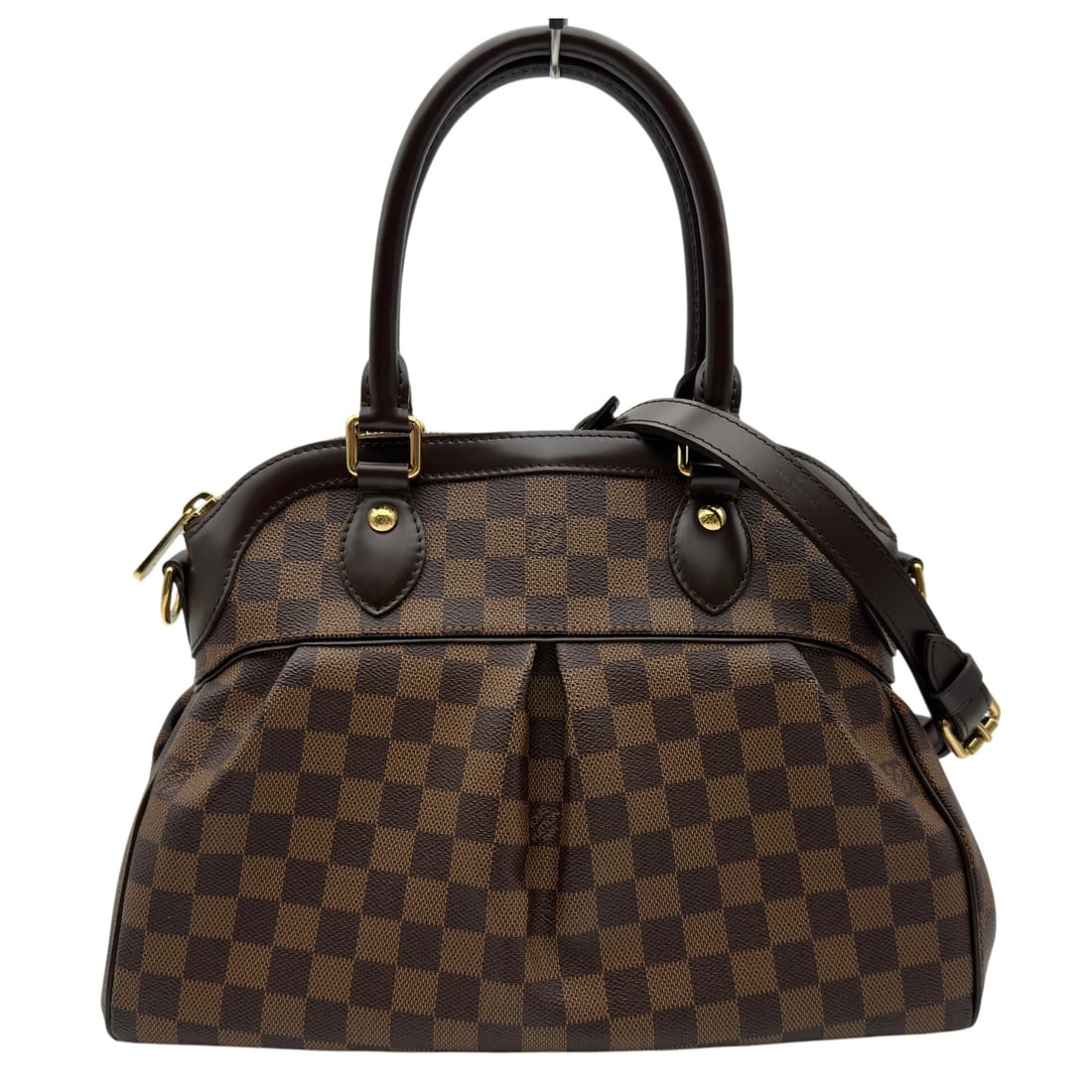 LOUIS VUITTON TREVI PM SHOULDER BAG: LOUIS VUITTON Trevi PM Shoulder Bag Brand: LOUIS VUITTON Type/Style: Shoulder Bag Material: Damier/Leather Color: Brown Size: W13.0 x H9.4x D5.5inch Shoulder:14.2inch Accessories: None Acc