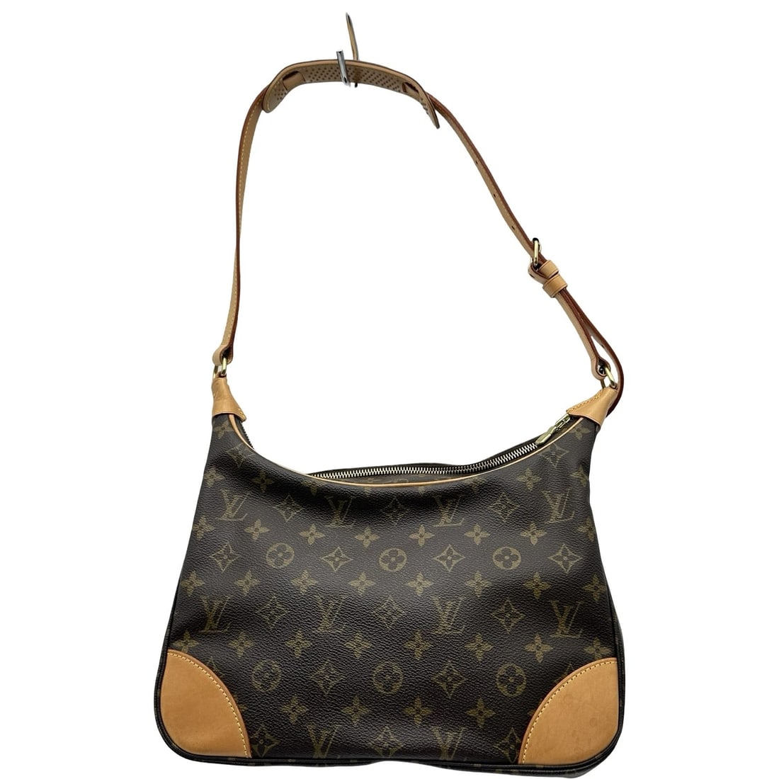 LOUIS VUITTON BOULOGNE SHOULDER BAG: LOUIS VUITTON Boulogne Shoulder Bag Brand: LOUIS VUITTON Type/Style: Shoulder Bag Material: Monogram canvas Color: Brown Size: W11.8 x H7.5x D3.5inch Accessories: None Accessories Notice: