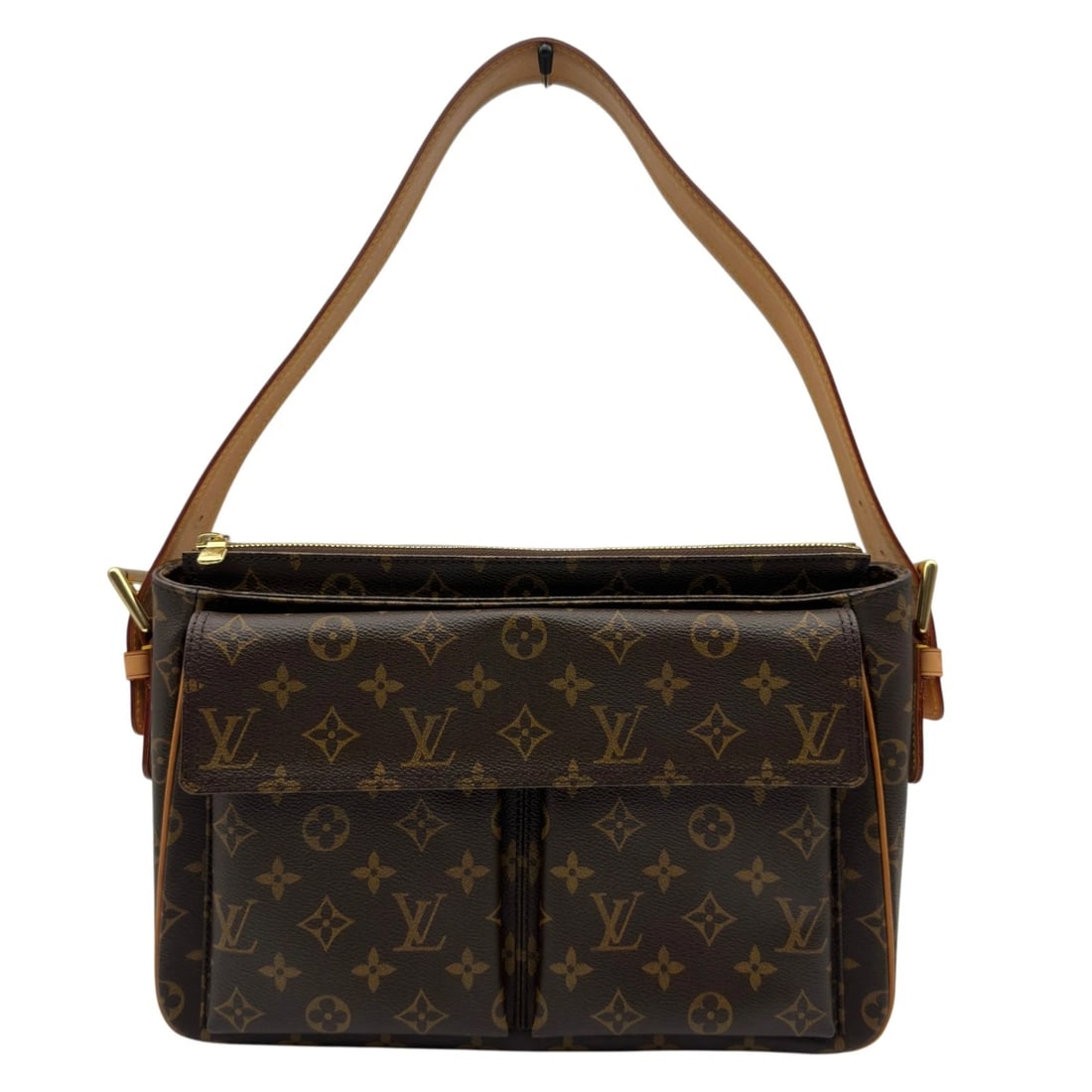 LOUIS VUITTON VIVASITE GM TOTE BAG: LOUIS VUITTON Vivasite GM Tote Bag Brand: LOUIS VUITTON Type/Style: Tote Bag Material: Monogram canvas / leather Color: black Size: W12.6 x H7.9x D3.9inch Shoulder:25.6inch Accessories: None <