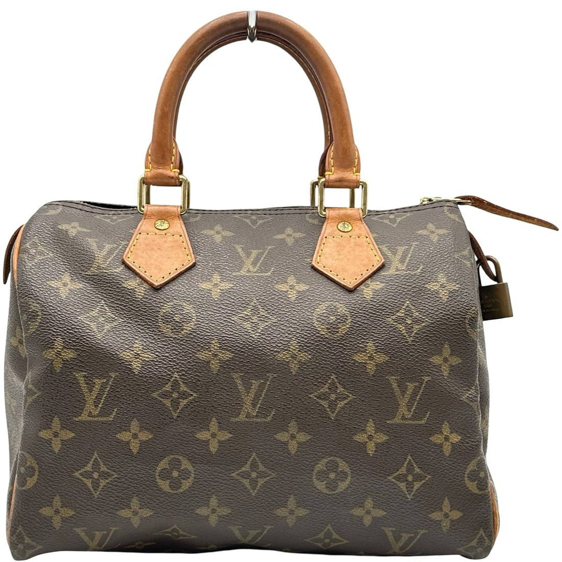 LOUIS VUITTON SPEEDY HANDBAG: LOUIS VUITTON Speedy Handbag Brand: LOUIS VUITTON Type/Style: Handbag Material: Monogram canvas Color: Brown Size: W9.8 x H7.5x D5.9inch Accessories: None Accessories Notice: When purchasi