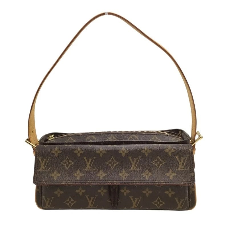 LOUIS VUITTON VIVACITE SHOULDER BAG: LOUIS VUITTON Vivacite Shoulder Bag Brand: LOUIS VUITTON Type/Style: Shoulder Bag Material: Monogram canvas Color: Brown Gold Hardware Size: W11.8 x H5.5x D3.5inch Shoulder:27.6inch Accessories: None