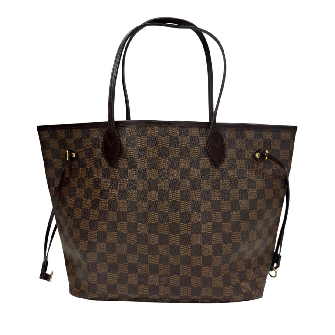 LOUIS VUITTON NEVERFULL MM TOTE BAG: LOUIS VUITTON Neverfull MM Tote Bag Brand: LOUIS VUITTON Type/Style: Tote Bag Material: Damier Color: Brown Size: W12.6 x H11.0x D6.3inch Accessories: None Accessories Notice: When purchas