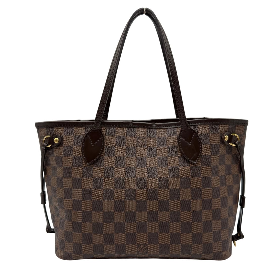 LOUIS VUITTON NEVER FULL PM TOTE BAG: LOUIS VUITTON Never full PM Tote Bag Brand: LOUIS VUITTON Type/Style: Tote Bag Material: Damier/Leather Color: Brown Size: W11.0 x H8.5x D4.7inch Accessories: None Accessories Notice: When
