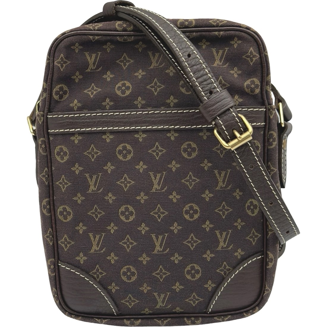 LOUIS VUITTON DUNOUVE SHOULDER BAG: LOUIS VUITTON Dunouve Shoulder Bag Brand: LOUIS VUITTON Type/Style: Shoulder Bag Material: Monogram Mini Run Canvas Color: Brown Size: W5.9 x H8.3x D1.6inch Shoulder:42.9inch Accessories: None