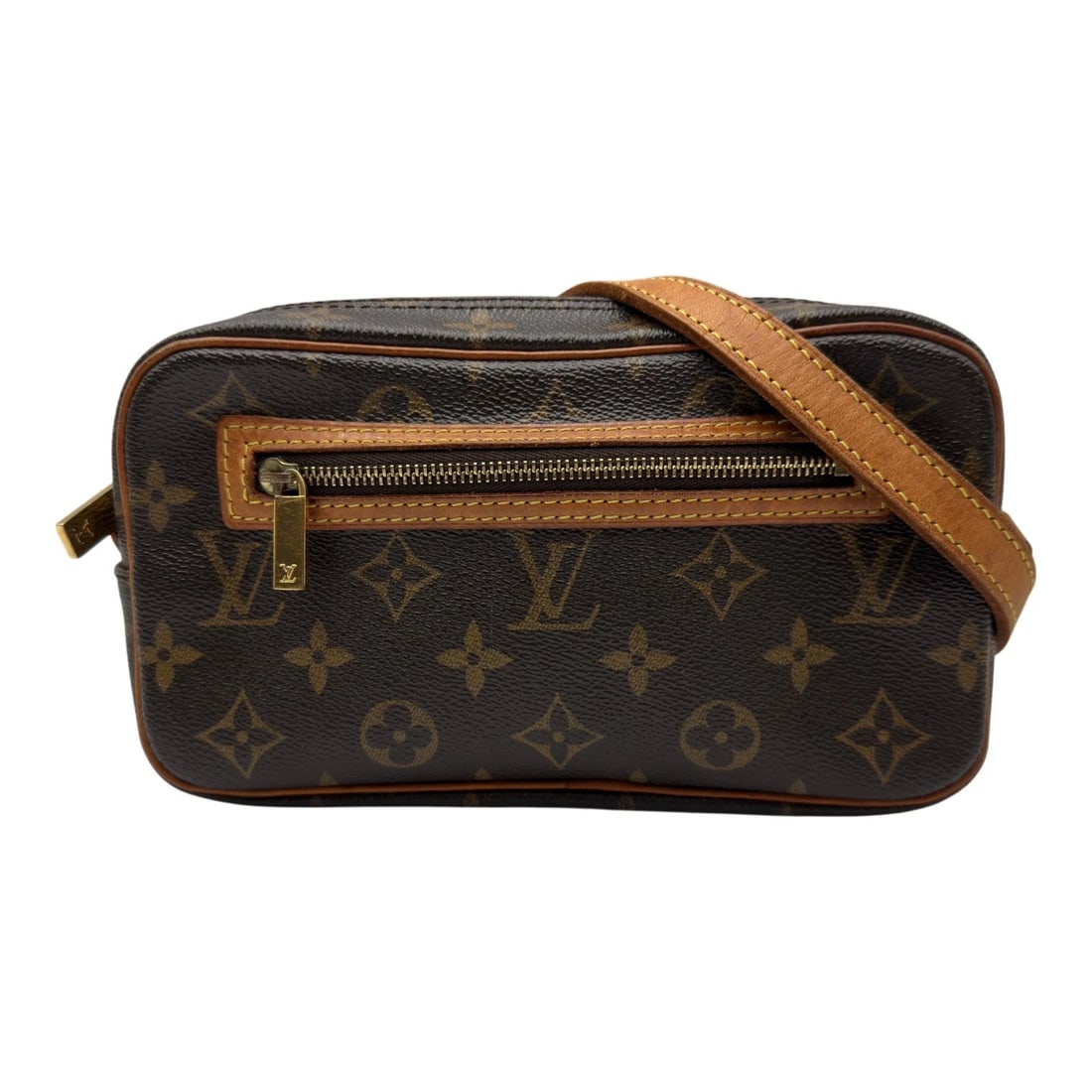 LOUIS VUITTON POCHETTE CITE SHOULDER BAG: LOUIS VUITTON Pochette Cite Shoulder Bag Brand: LOUIS VUITTON Type/Style: Shoulder Bag Material: monogram/leather Color: Brown Size: W7.9 x H4.3x D2.2inch Accessories: None Accessories Not