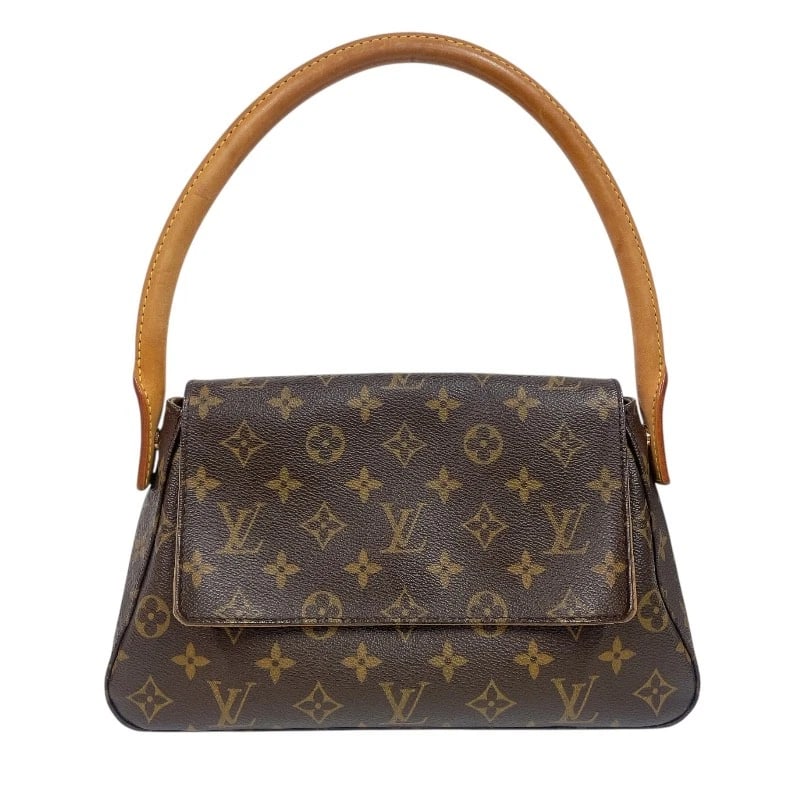 LOUIS VUITTON MINI LOOPING SHOULDER BAG: LOUIS VUITTON Mini looping Shoulder Bag Brand: LOUIS VUITTON Type/Style: Shoulder Bag Material: Monogram Color: Brown Size: W11.0 x H6.3x D3.3inch Accessories: None Accessories Notice: Whe