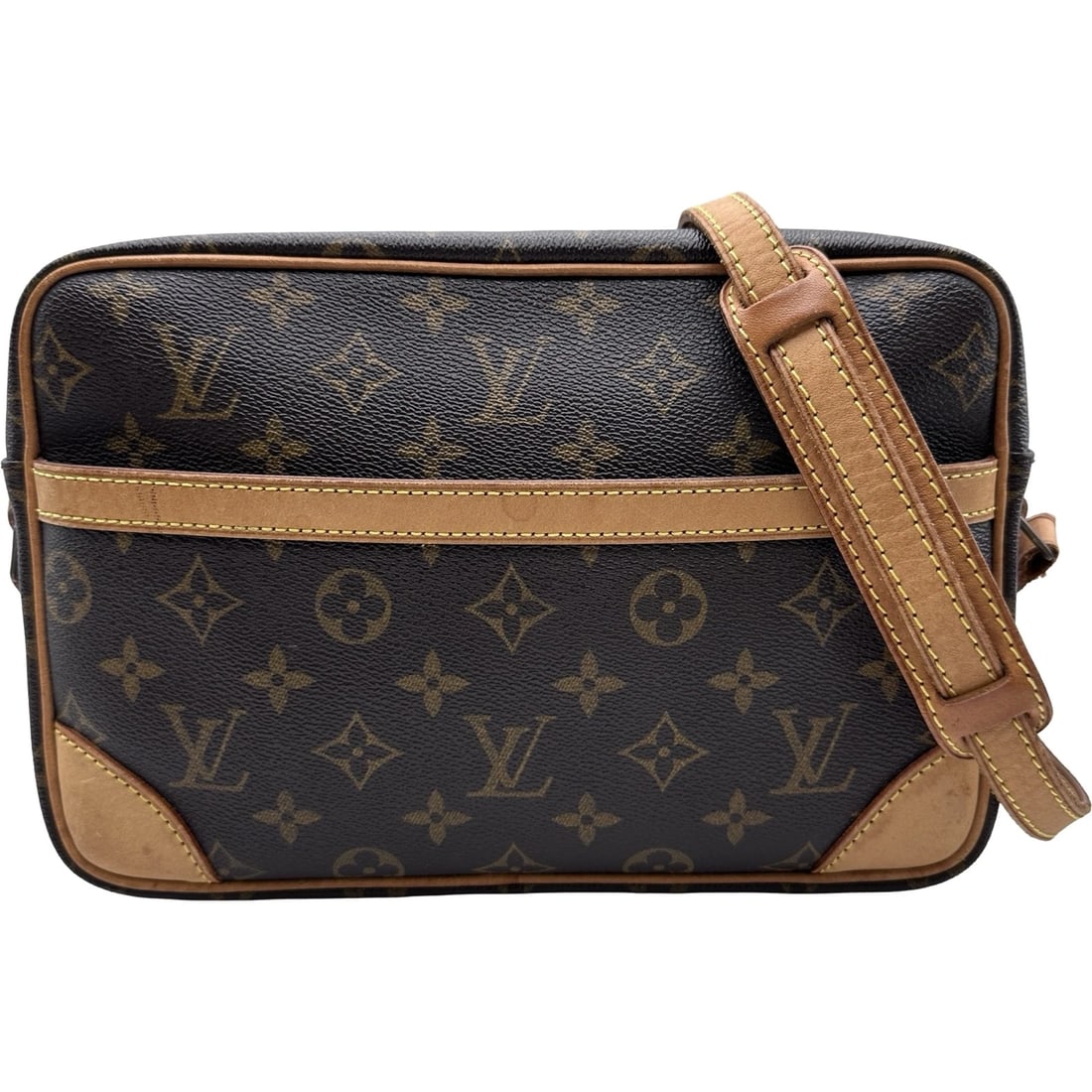 LOUIS VUITTON TROCADERO PM SHOULDER BAG: LOUIS VUITTON Trocadero PM Shoulder Bag Brand: LOUIS VUITTON Type/Style: Shoulder Bag Material: Monogram canvas Color: Brown Size: W10.2 x H6.7x D2.8inch Shoulder:51.2inch Accessories: None