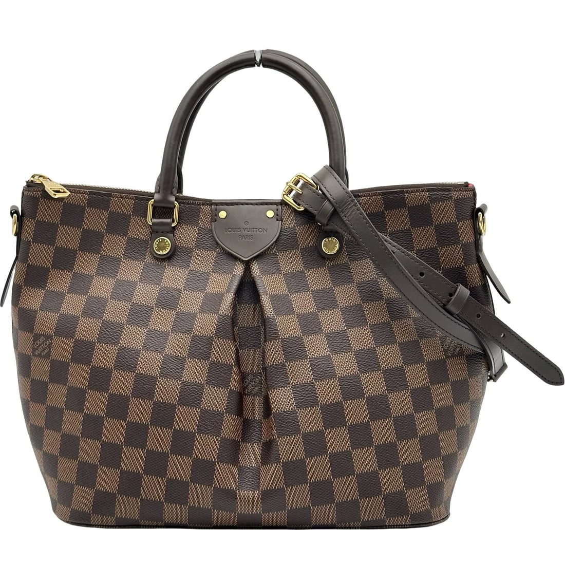 LOUIS VUITTON SIENNA MM SHOULDER BAG: LOUIS VUITTON Sienna MM Shoulder Bag Brand: LOUIS VUITTON Type/Style: Shoulder Bag Material: Damier Color: Brown Size: W14.2 x H9.3x D5.7inch Shoulder:41.7inch Accessories: None Accessorie