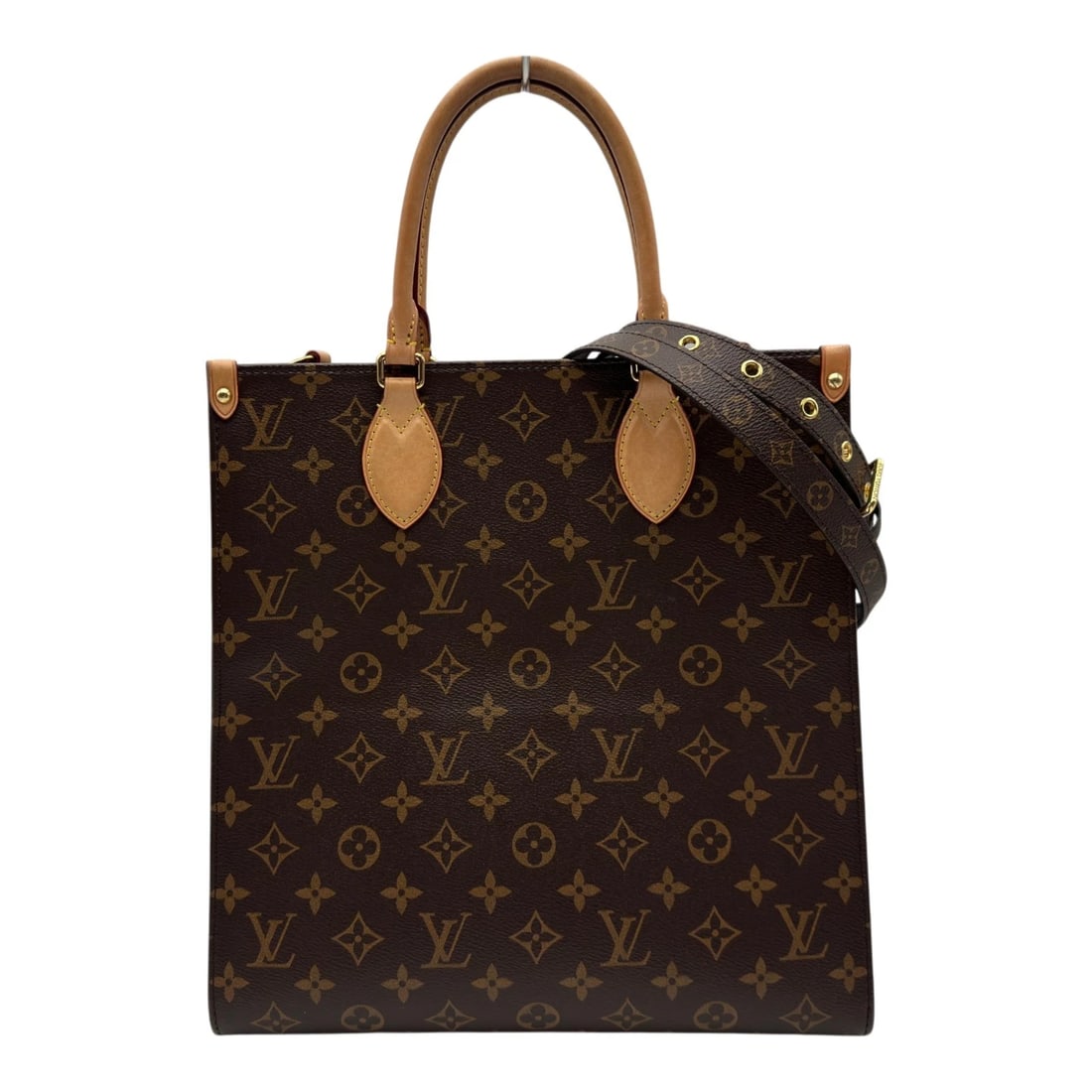 LOUIS VUITTON SAC PLATPM SHOULDER BAG: LOUIS VUITTON Sac PlatPM Shoulder Bag Brand: LOUIS VUITTON Type/Style: Shoulder Bag Material: monogram/leather Color: Brown Size: W11.8 x H12.6x D3.5inch Shoulder:39.4inch Accessories: None