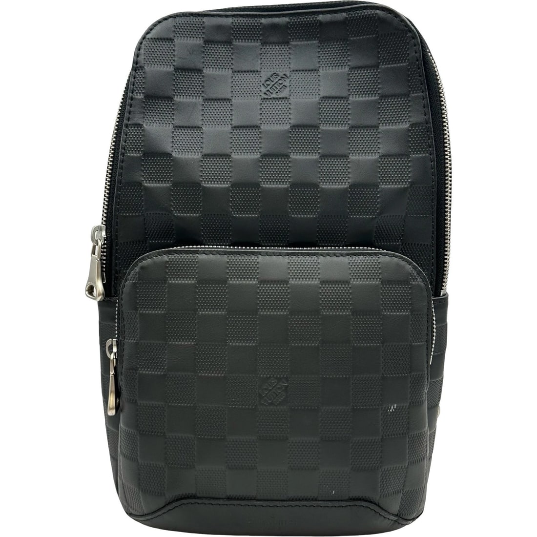 LOUIS VUITTON AVENUE SLING BODY BAG: LOUIS VUITTON Avenue Sling body bag Brand: LOUIS VUITTON Type/Style: body bag Material: Damier Anfini Color: black Size: W7.3 x H12.0x D2.0inch Accessories: None Accessories Notice: When p