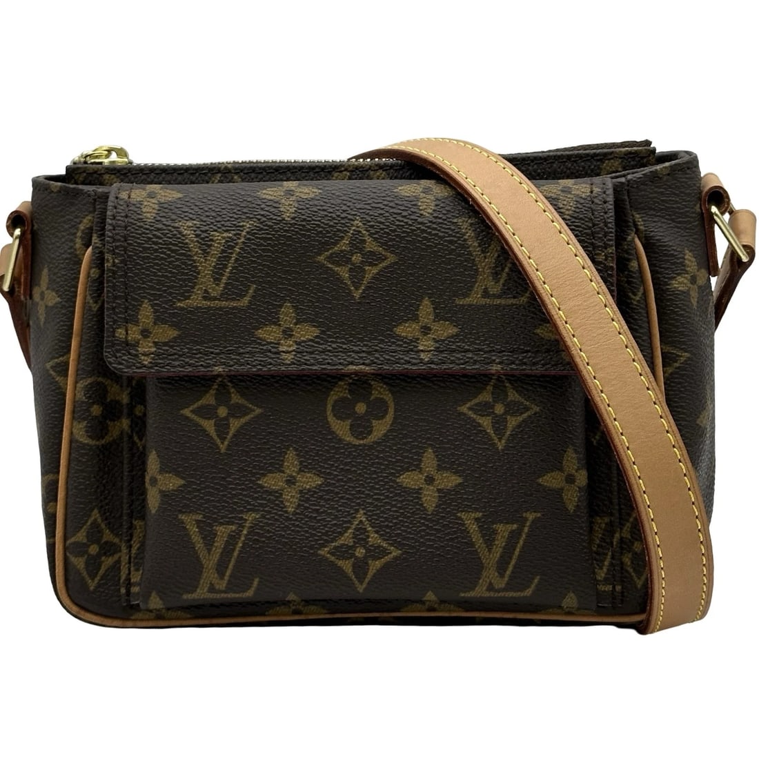 LOUIS VUITTON VIVASITE PM SHOULDER BAG: LOUIS VUITTON Vivasite PM Shoulder Bag Brand: LOUIS VUITTON Type/Style: Shoulder Bag Material: Monogram canvas Color: Brown Size: W6.9 x H4.9x D3.3inch Shoulder:41.7inch Accessories: None