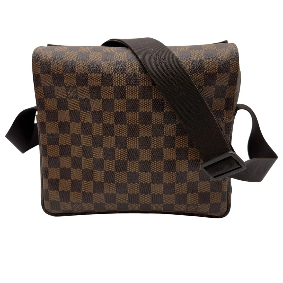 LOUIS VUITTON NAVIGLIO SHOULDER BAG: LOUIS VUITTON Naviglio Shoulder Bag Brand: LOUIS VUITTON Type/Style: Shoulder Bag Material: Damier leather Color: Brown Size: W10.8 x H9.4x D4.7inch Shoulder:25.2inch Accessories: None Acc
