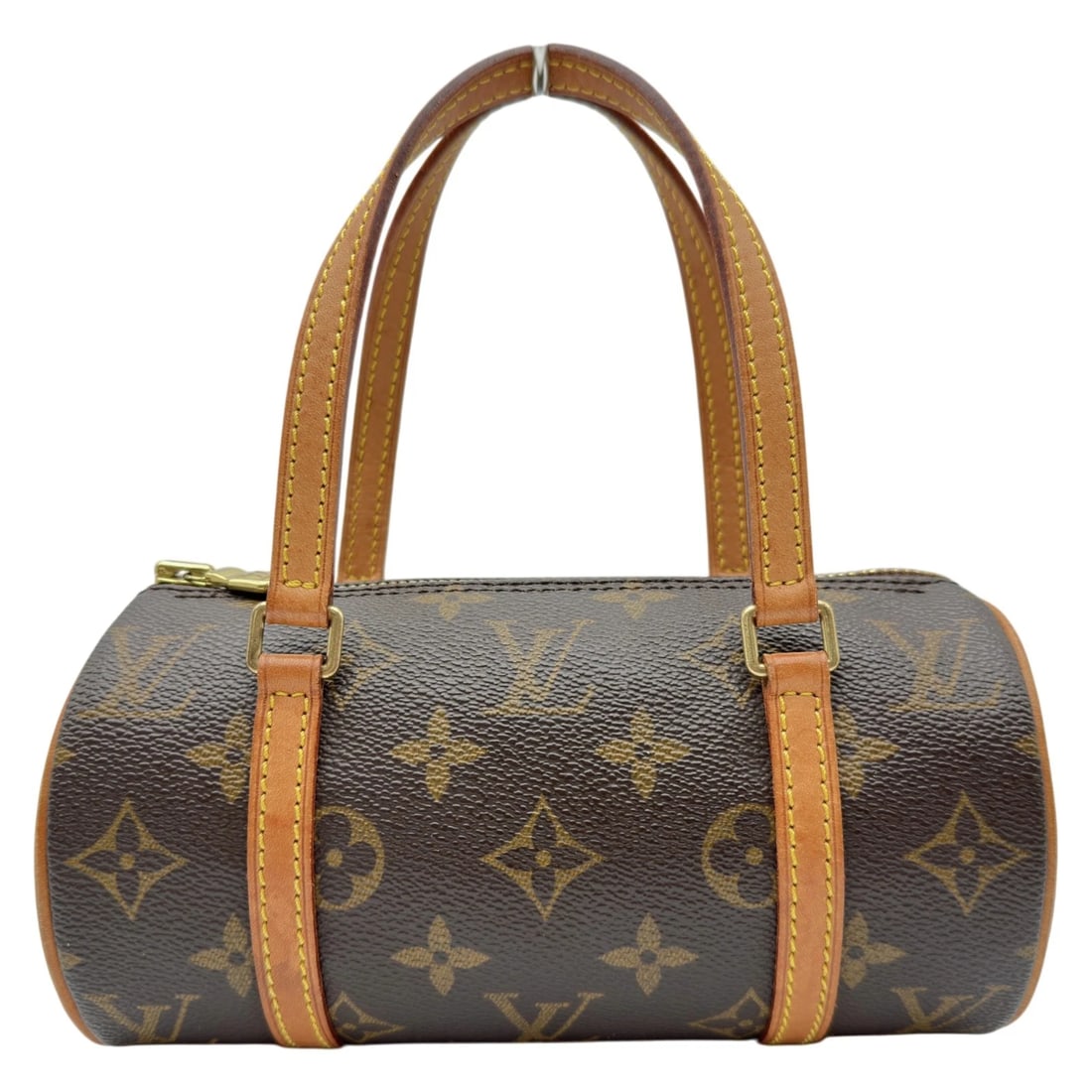 LOUIS VUITTON PAPILLON HANDBAG: LOUIS VUITTON Papillon Handbag Brand: LOUIS VUITTON Type/Style: Handbag Material: monogram/leather Color: Brown Size: W7.5 x H3.9x D3.9inch Accessories: None Accessories Notice: When purch