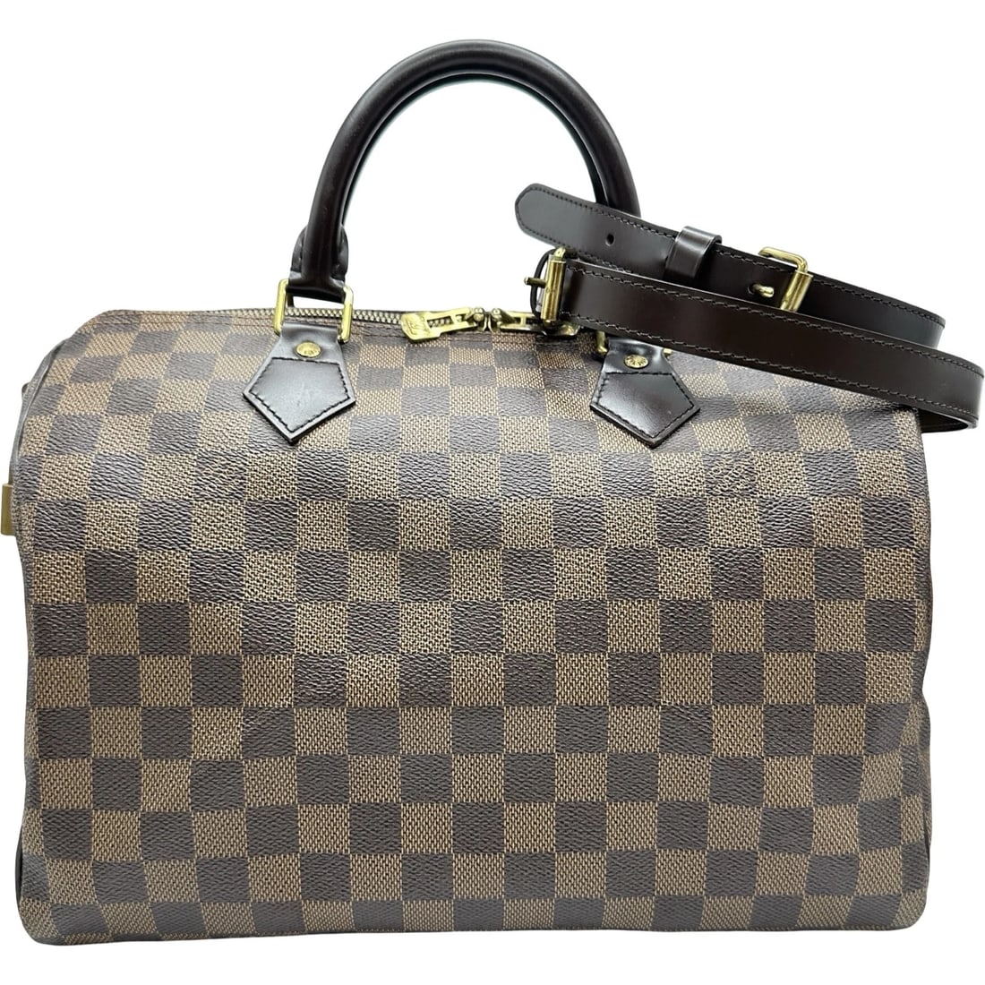 LOUIS VUITTON SPEEDY BANDRIERE SHOULDER BAG: LOUIS VUITTON Speedy Bandriere Shoulder Bag Brand: LOUIS VUITTON Type/Style: Shoulder Bag Material: Damier Color: Brown Size: W11.8 x H8.7x D7.1inch Shoulder:41.3inch Accessories: None Acc