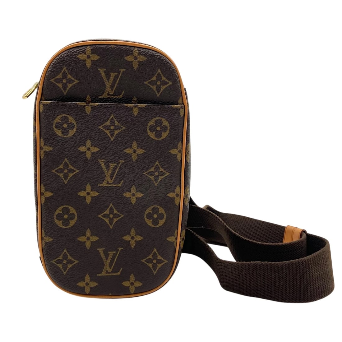 LOUIS VUITTON POCHETTE GANGE BODY BAG: LOUIS VUITTON Pochette Gange body bag Brand: LOUIS VUITTON Type/Style: body bag Material: Monogram canvas / leather Color: Brown Size: W5.1 x H8.9x D1.8inch Shoulder:0.0inch Accessories: None