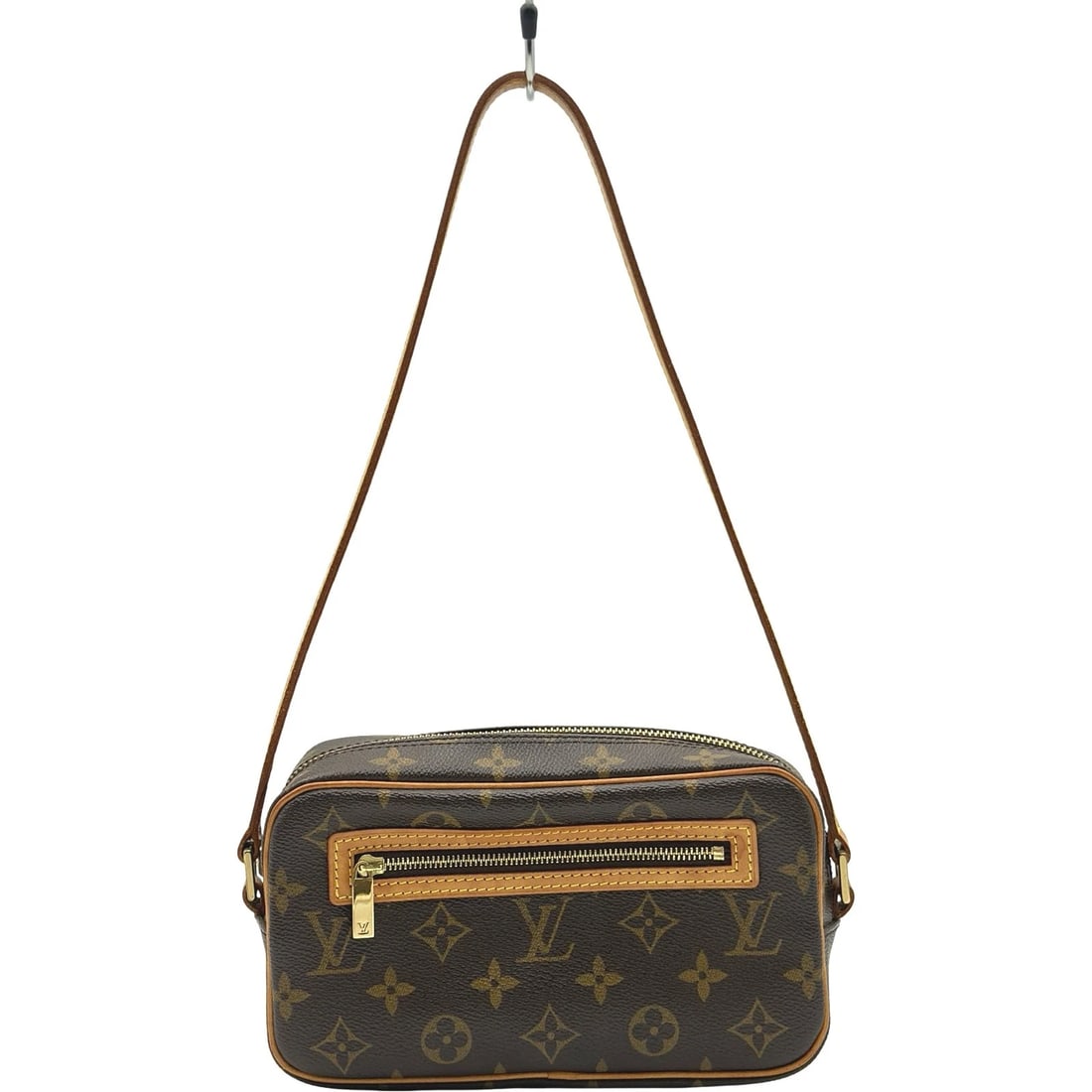 LOUIS VUITTON POCHETTE CITE SHOULDER BAG: LOUIS VUITTON Pochette Cite Shoulder Bag Brand: LOUIS VUITTON Type/Style: Shoulder Bag Material: Monogram canvas Color: Brown Size: W8.3 x H4.7x D2.2inch Shoulder:25.2inch Accessories: None