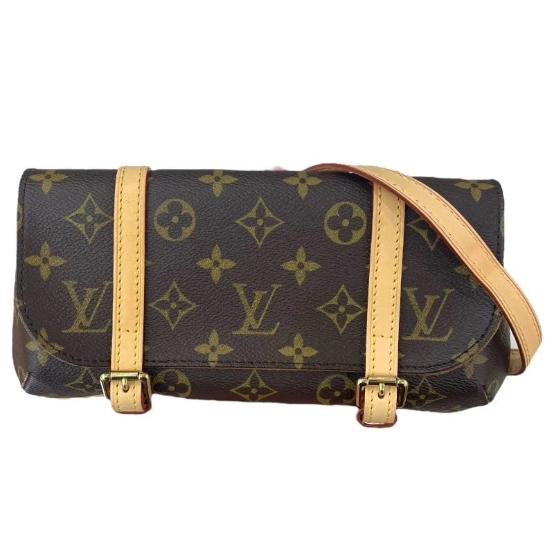 LOUIS VUITTON POCHETTE MARRELL WAIST BAG: LOUIS VUITTON Pochette Marrell Waist bag Brand: LOUIS VUITTON Type/Style: Waist bag Material: Monogram Color: Brown Size: W9.6 x H4.7x D0.8inch Accessories: None Accessories Notice: When purchasing