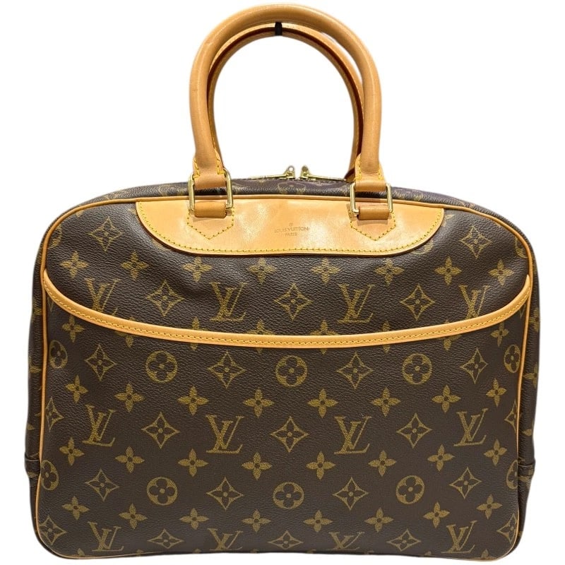 LOUIS VUITTON DEAUVILLE HANDBAG: LOUIS VUITTON Deauville Handbag Brand: LOUIS VUITTON Type/Style: Handbag Material: Monogram canvas Color: Brown Size: W13.4 x H9.8x D5.3inch Accessories: None Accessories Notice: When purc