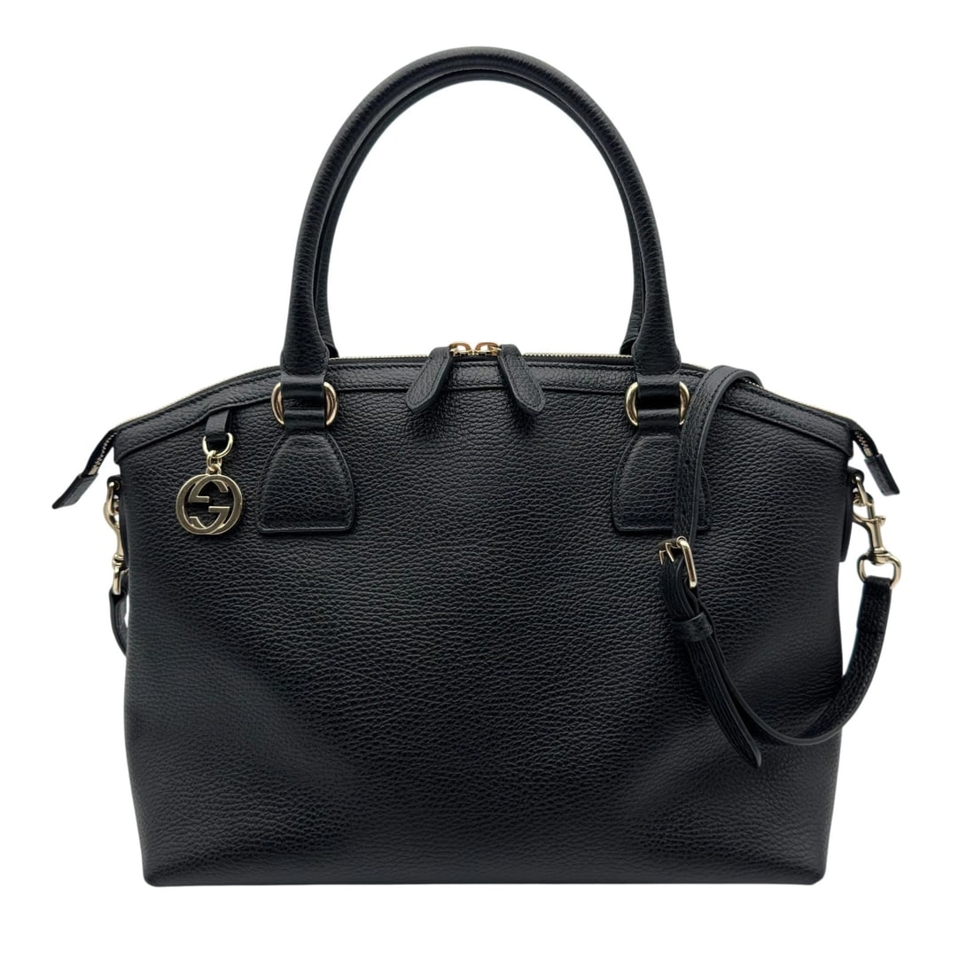 GUCCI INTERLOCKING G HANDBAG: GUCCI Interlocking g Handbag Brand: GUCCI Type/Style: Handbag Material: leather Color: black Size: W13.0 x H9.4x D5.9inch Shoulder:47.2inch Accessories: None Accessories Notice: When purch