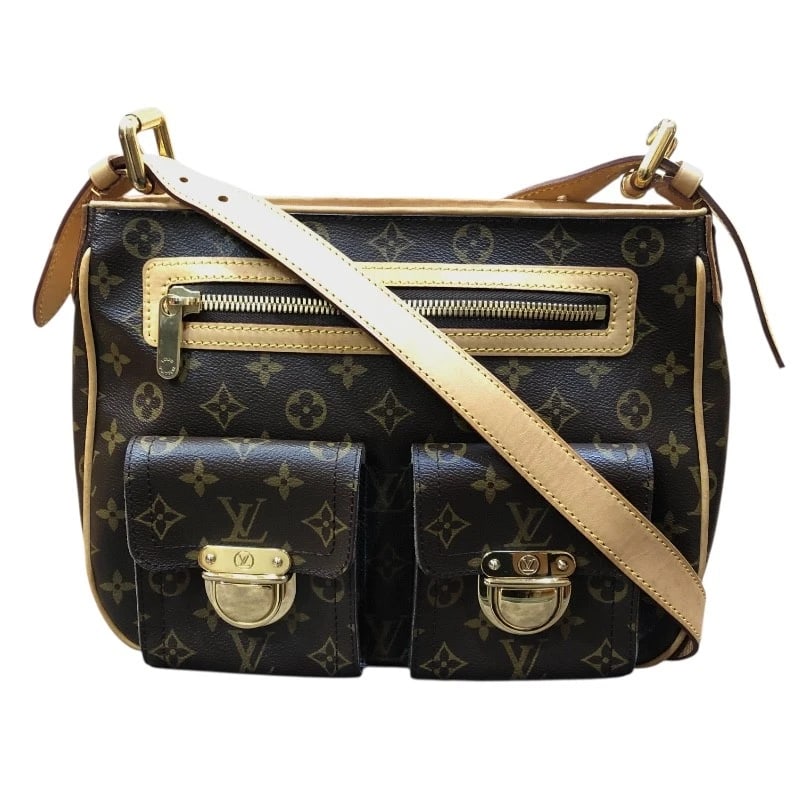 LOUIS VUITTON HUDSON GM SHOULDER BAG: LOUIS VUITTON Hudson GM Shoulder Bag Brand: LOUIS VUITTON Type/Style: Shoulder Bag Material: Monogram Color: Brown Gold Hardware Size: W11.8 x H9.1x D3.9inch Shoulder:47.2inch Accessories: None