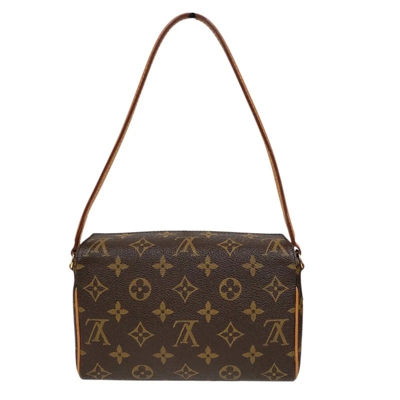 LOUIS VUITTON RECITAL HANDBAG: LOUIS VUITTON Recital Handbag Brand: LOUIS VUITTON Type/Style: Handbag Material: Monogram canvas Color: Brown Size: W7.9 x H5.1x D2.4inch Shoulder:19.7inch Accessories: None Accessories Notice: When