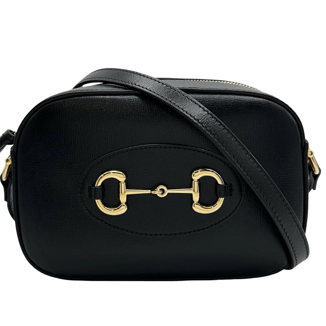 GUCCI HORSEBIT MINI SHOULDER BAG: GUCCI Horsebit Mini Shoulder Bag Brand: GUCCI Type/Style: Shoulder Bag Material: leather Color: Black Gold Hardware Size: W7.7 x H4.9x D2.4inch Shoulder:44.3inch Accessories: None Accessor