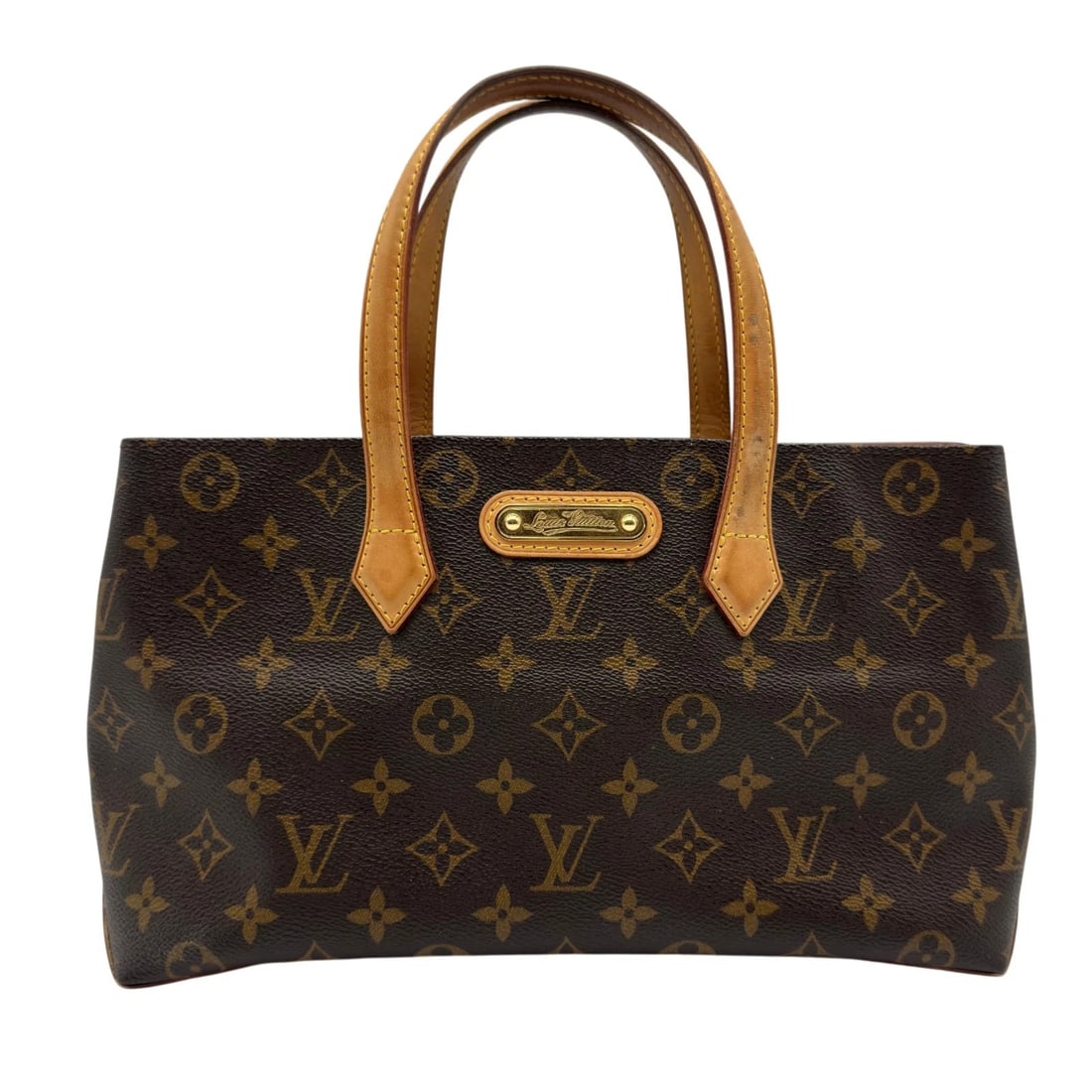 LOUIS VUITTON WILSHER PM HANDBAG: LOUIS VUITTON Wilsher PM Handbag Brand: LOUIS VUITTON Type/Style: Handbag Material: monogram/leather Color: Brown Size: W11.8 x H6.9x D4.1inch Accessories: None Accessories Notice: When pu