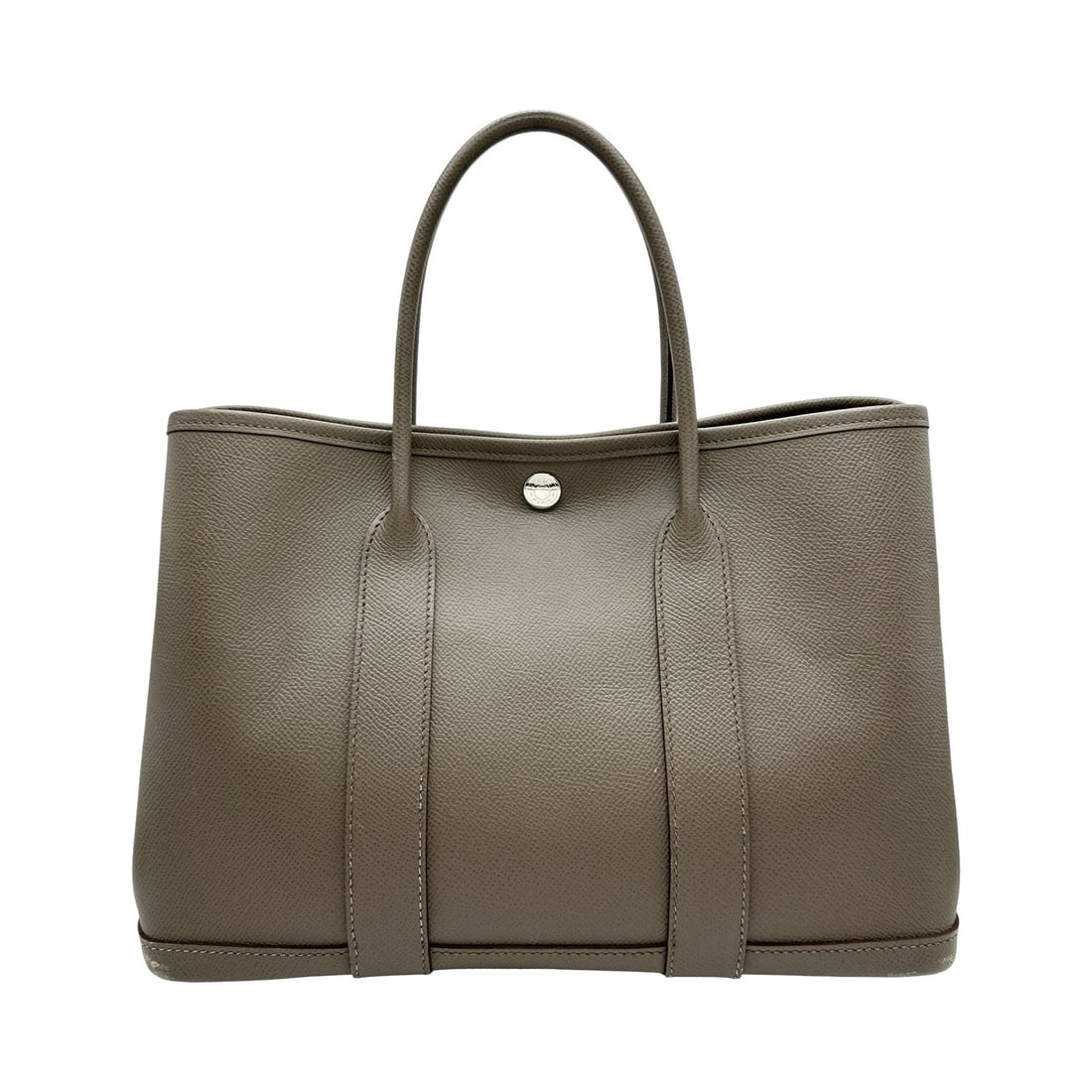 HERMES GARDEN PARTY TPM TOTE BAG: HERMES Garden party TPM Tote Bag Brand: HERMES Type/Style: Tote Bag Material: Epsom Color: SilverHardware Size: W11.8 x H8.3x D5.5inch Accessories: None Accessories Notice: When purchasing