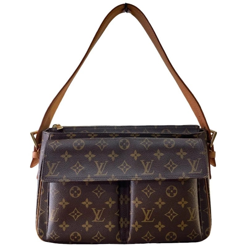 LOUIS VUITTON VIVASITE GM HANDBAG: LOUIS VUITTON Vivasite GM Handbag Brand: LOUIS VUITTON Type/Style: Handbag Material: Brown Color: Brown Size: W12.6 x H7.9x D3.9inch Shoulder:25.6inch Accessories: None Accessories Notice: