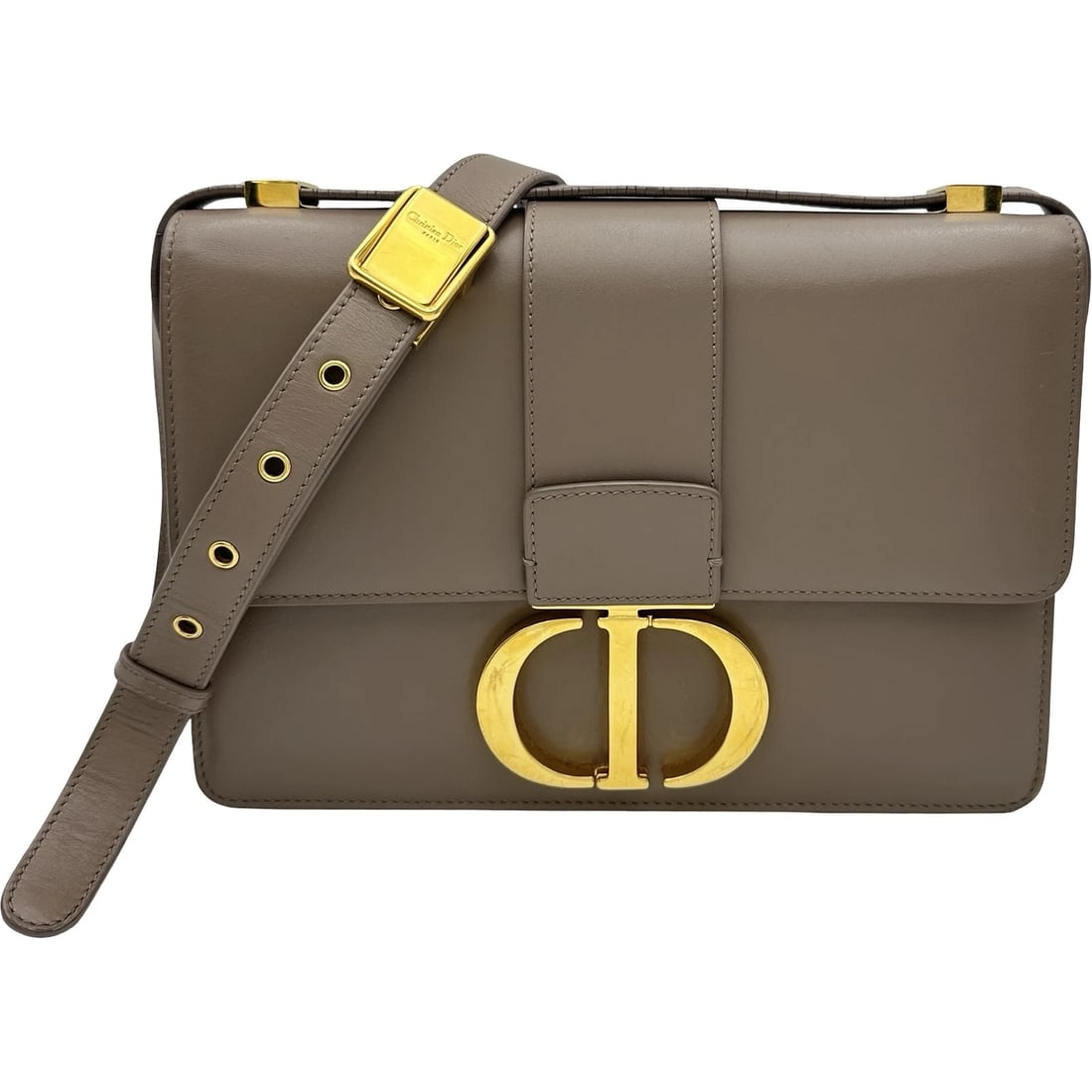 CHRISTIAN DIOR MONTAIGNE SHOULDER BAG: Christian Dior Montaigne Shoulder Bag Brand: Christian Dior Type/Style: Shoulder Bag Material: leather Color: Brown Gold Hardware Size: W9.4 x H7.1x D2.8inch Shoulder:41.3inch Accessories: None