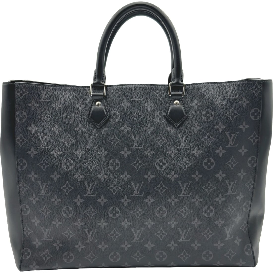 LOUIS VUITTON GRAN SAC TOTE BAG: LOUIS VUITTON Gran Sac Tote Bag Brand: LOUIS VUITTON Type/Style: Tote Bag Material: Monogram Eclipse canvas Color: black Size: W16.5 x H13.0x D5.5inch Accessories: None Accessories Notice: When