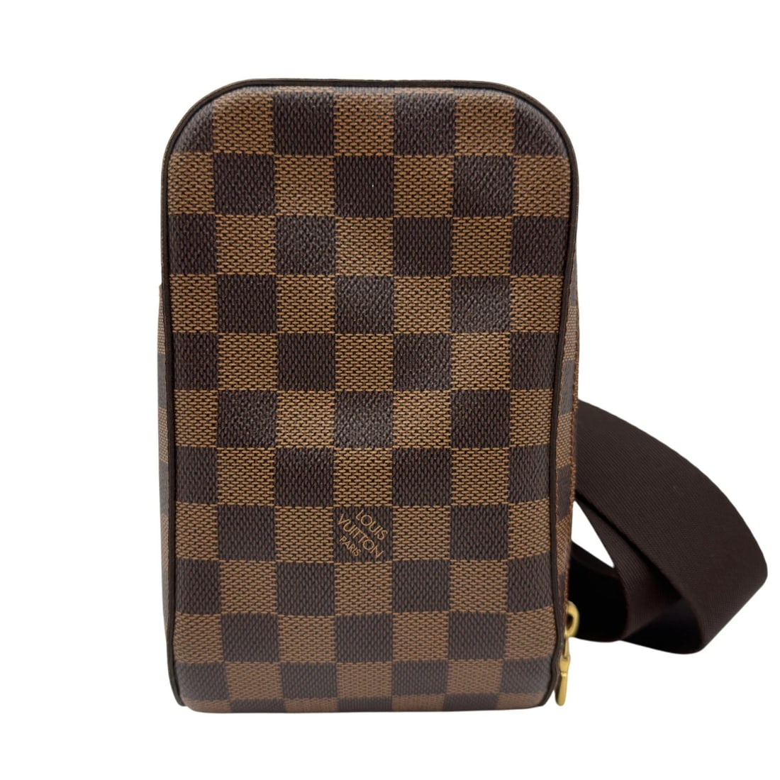 LOUIS VUITTON GERONIMOS BODY BAG: LOUIS VUITTON geronimos body bag Brand: LOUIS VUITTON Type/Style: body bag Material: Damier/Leather Color: Brown Size: W4.7 x H7.5x D1.6inch Shoulder:0.0inch Accessories: None Accessories