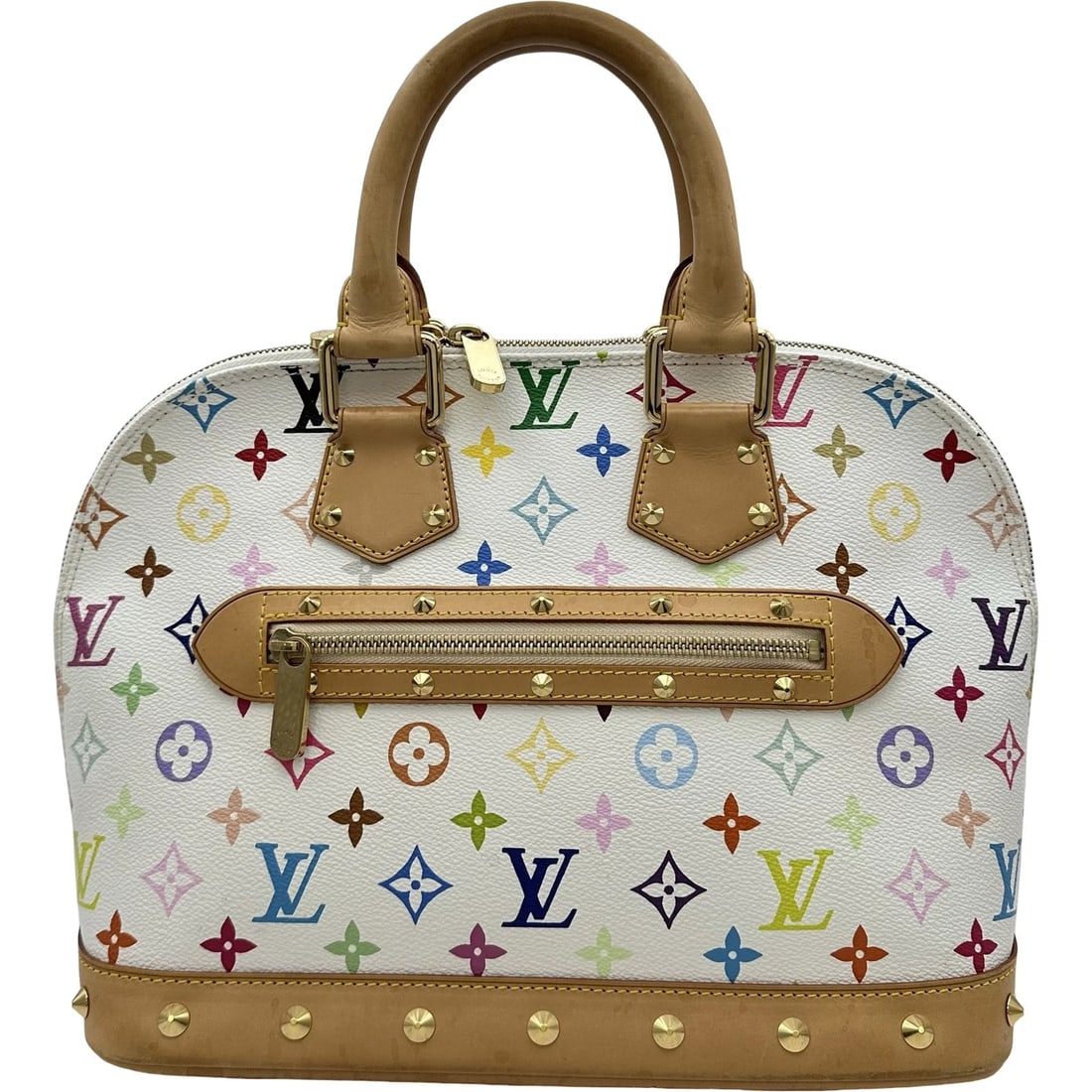 LOUIS VUITTON ALMA PM HANDBAG: LOUIS VUITTON Alma PM Handbag Brand: LOUIS VUITTON Type/Style: Handbag Material: Monogram multicolor Color: Bron Size: W13.8 x H9.3x D6.1inch Accessories: None Accessories Notice: When pur